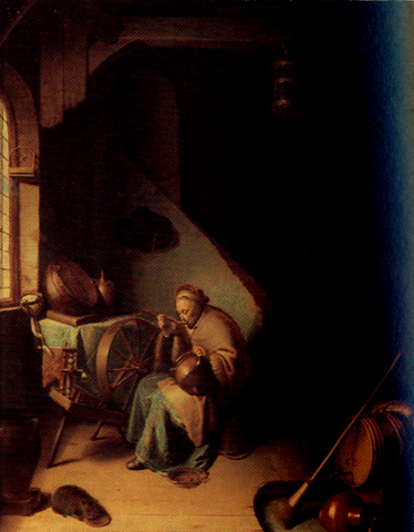 An Interior,with an old Woman eating Porridge (mk33)